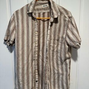 Taylor Stitch Brown and White Casual Button Down Shirt